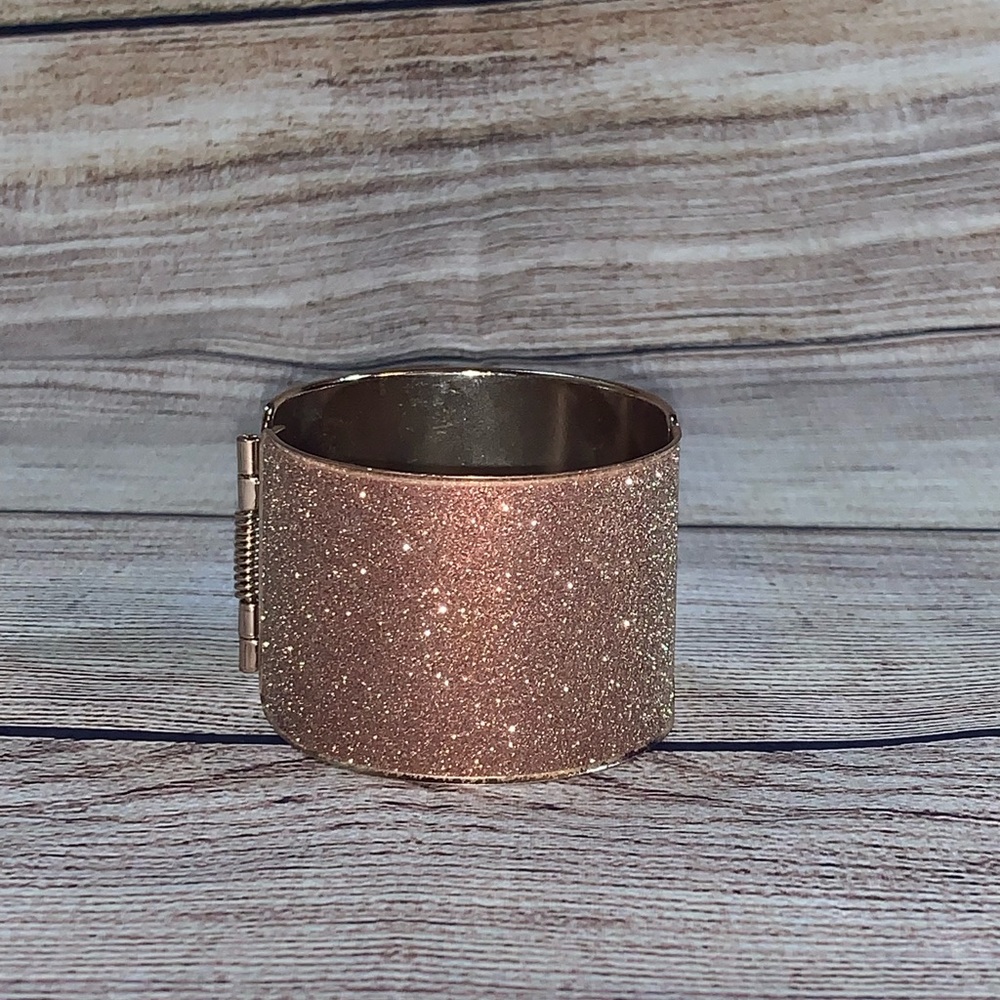 Gold glitter cuff bracelet